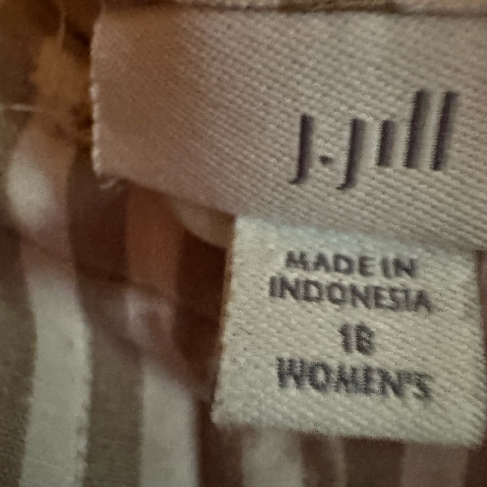 J. Jill Beige and White Striped Pants - Picture 3 of 3